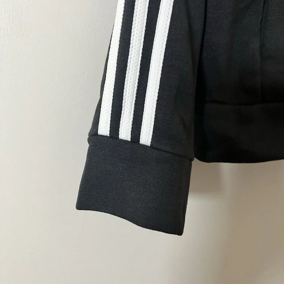 Adidas NWT Mens 3 Stripe Black White Hoodie H09262 M - Picture 5 of 14